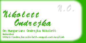 nikolett ondrejka business card